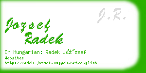 jozsef radek business card
